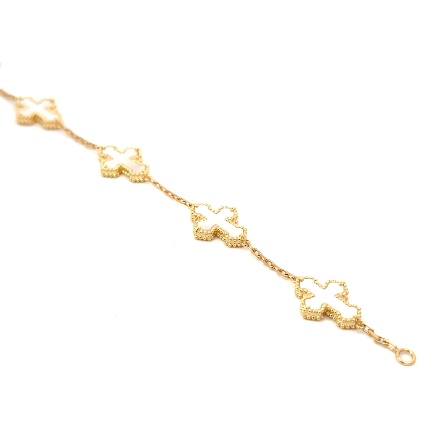 Trendy Cross Bracelets in Gold