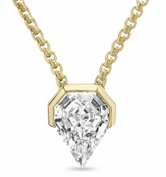 Lab Grown Diamond VRAI Strength Pendant 14K Yellow Gold