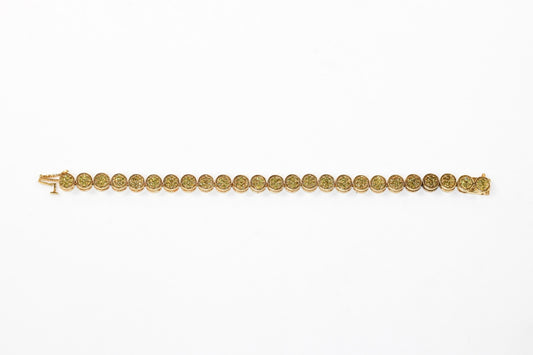 14KT Yellow Gold Diamond Bracelet