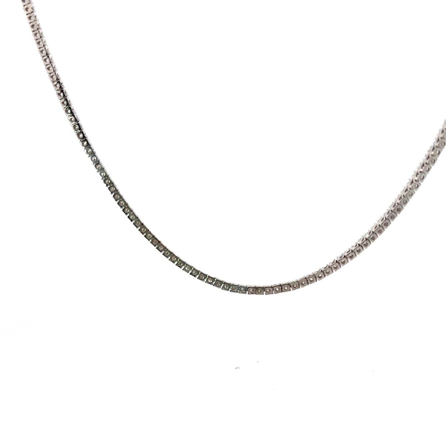 Classic Tennis Necklace 14K White Gold