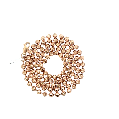 14KT Rose Gold Ball Chain