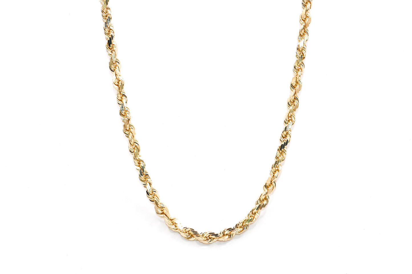 14K Yellow Rope Chain 7mm