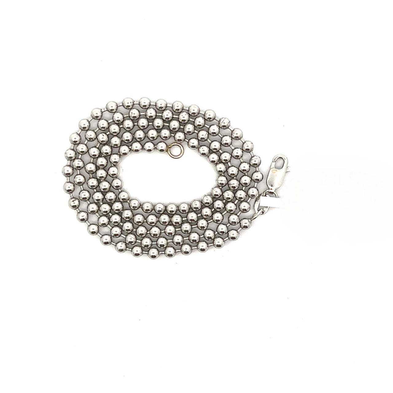 14K White Gold Ball chain