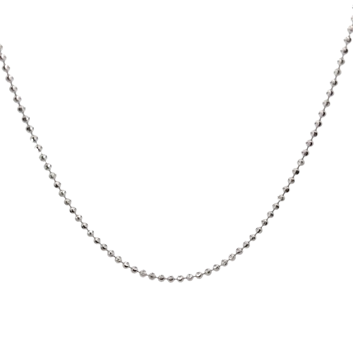 14KT White Gold Ball Chain