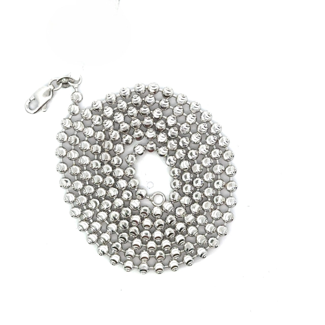 14KT White Gold Ball Chain