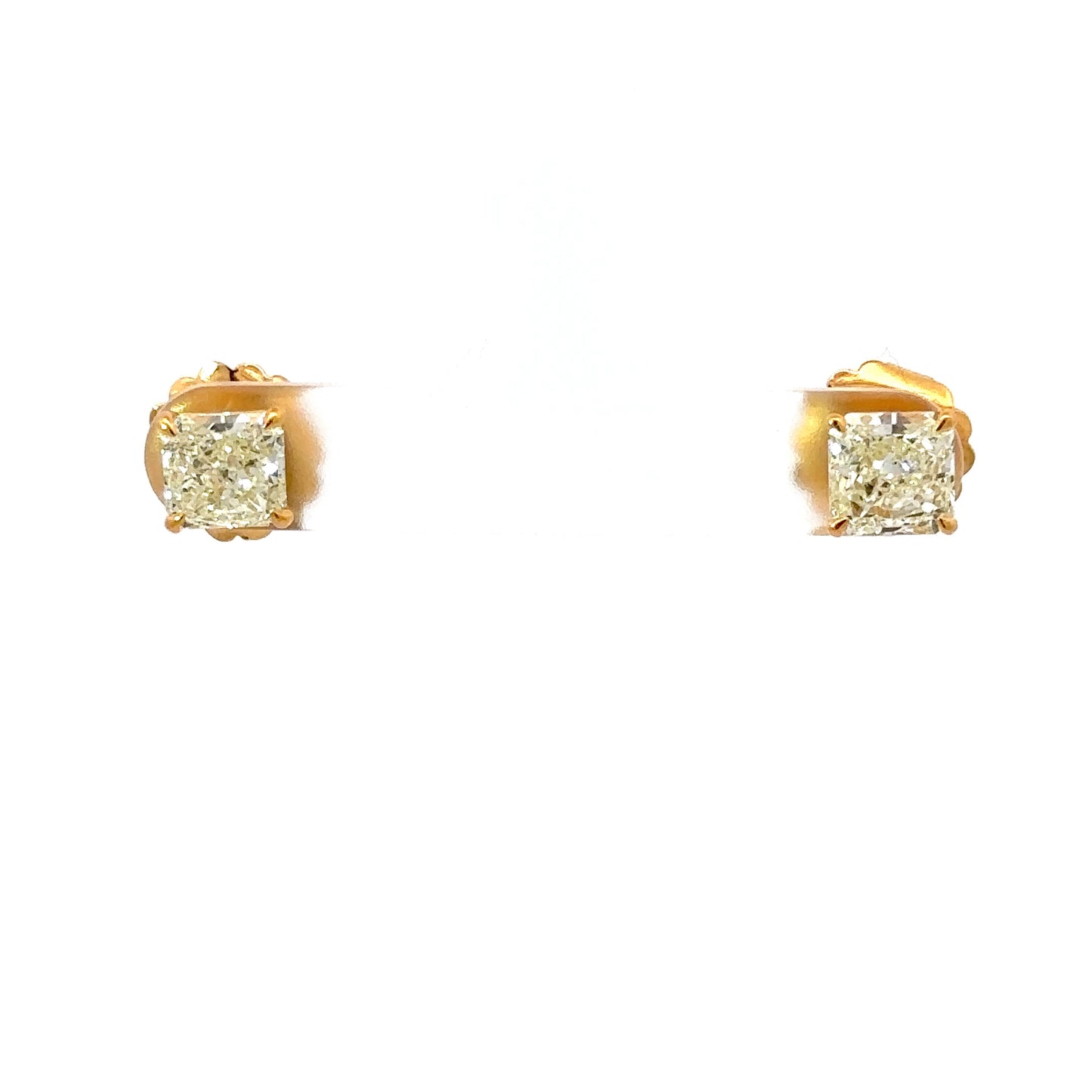 2.6ct Diamond Studs 14K Yellow Gold Mount