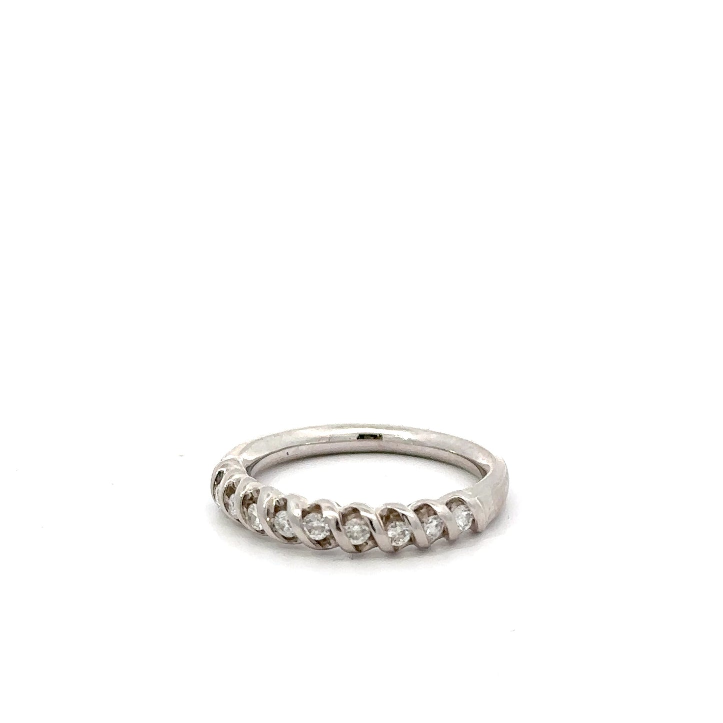 Rope Style Half Eternal Diamond Ring