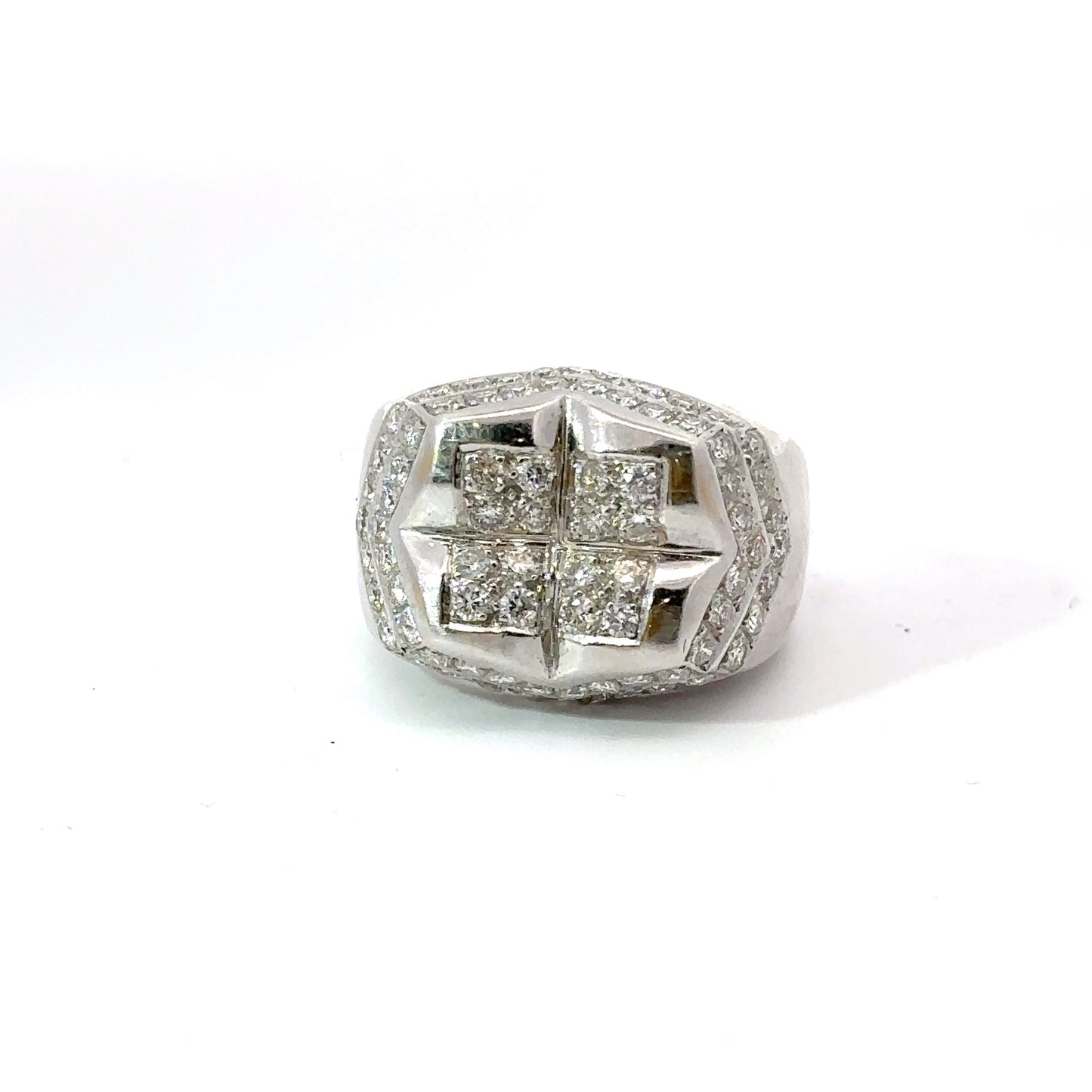 Men's Fancy Ring 18KWhite Gold