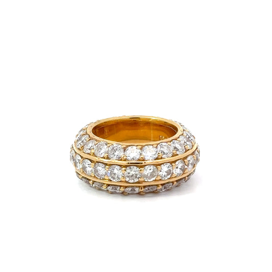 14k Wind Yellow Gold Diamond Ring