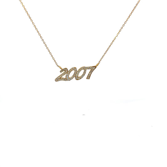 14K Yellow Gold Diamond Charm Chain ( 2007 ) Custom Made