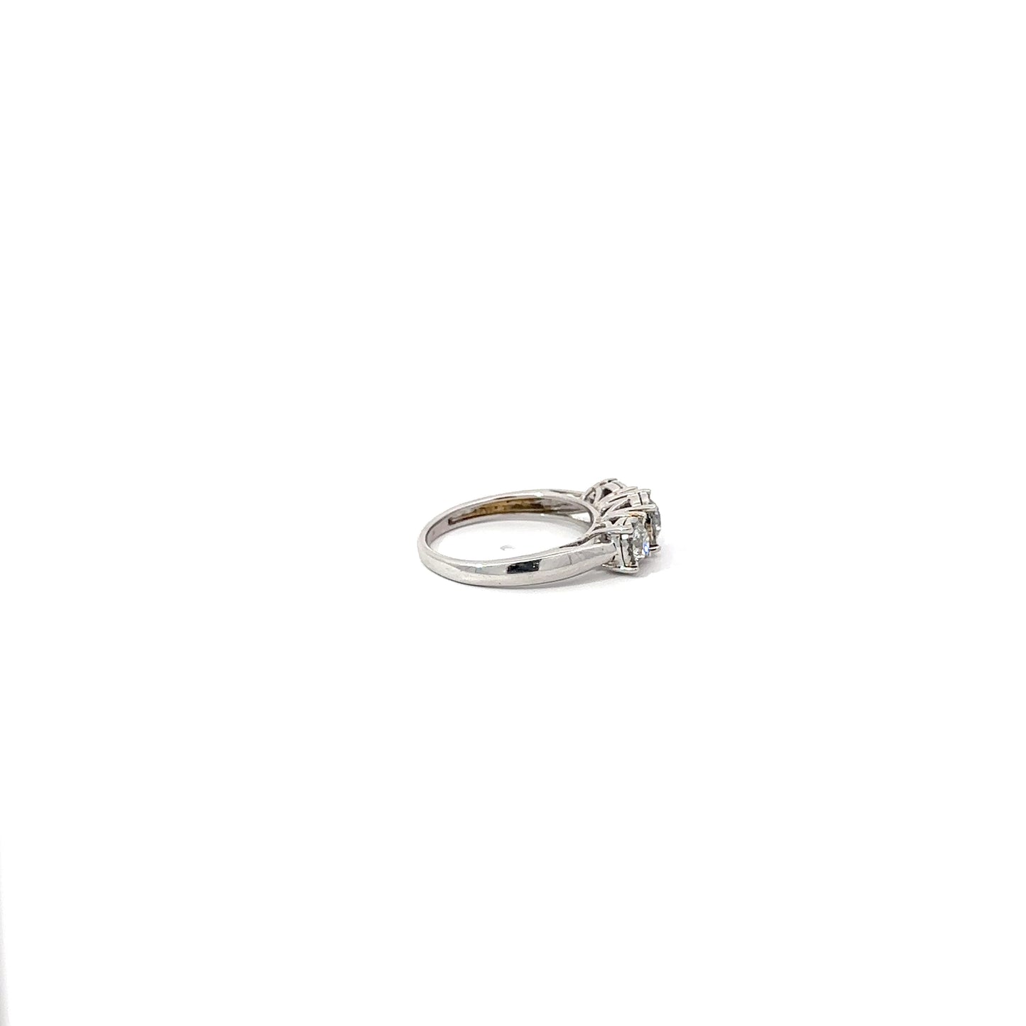 10K White Gold 3 Stone Ring