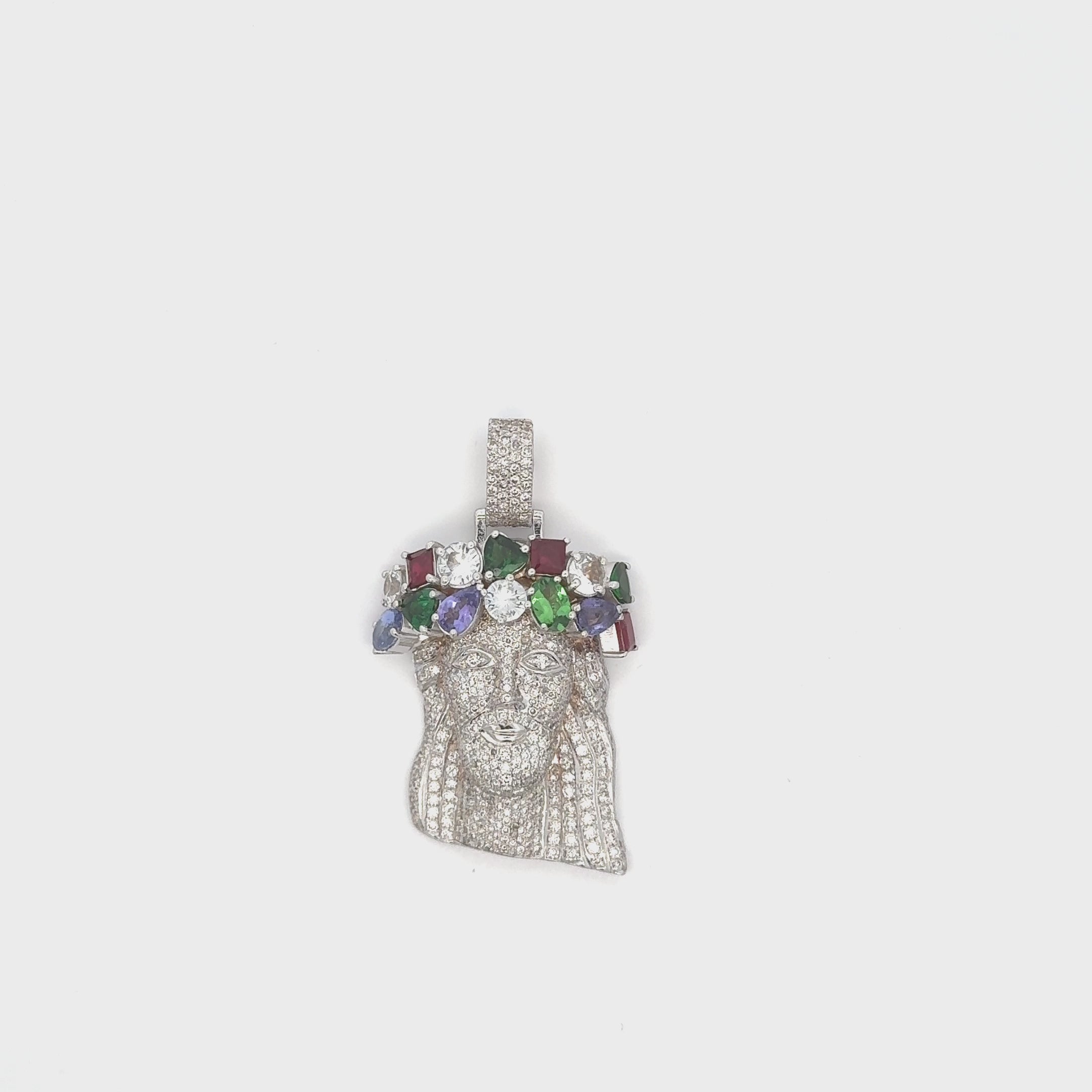 Jesus Men's Jesus Head On Cross Diamond Pendant – SHYNE JEWELERS