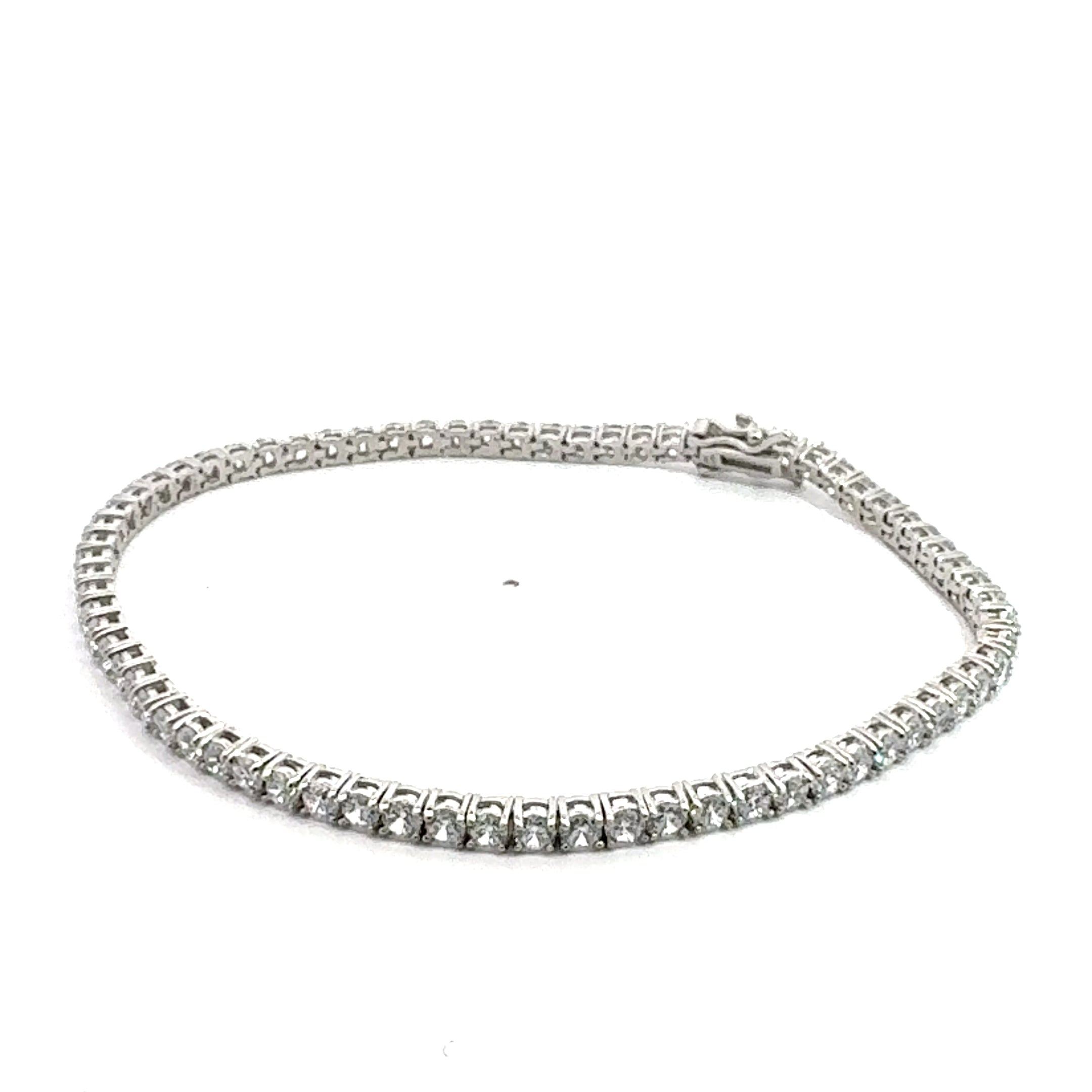 3/4 ct Diamond Tennis Bracelet UD Sterling Silver 7.25